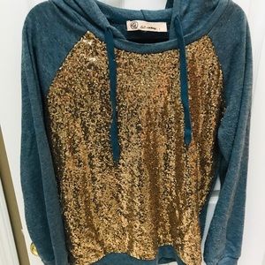 Sequin hoodie